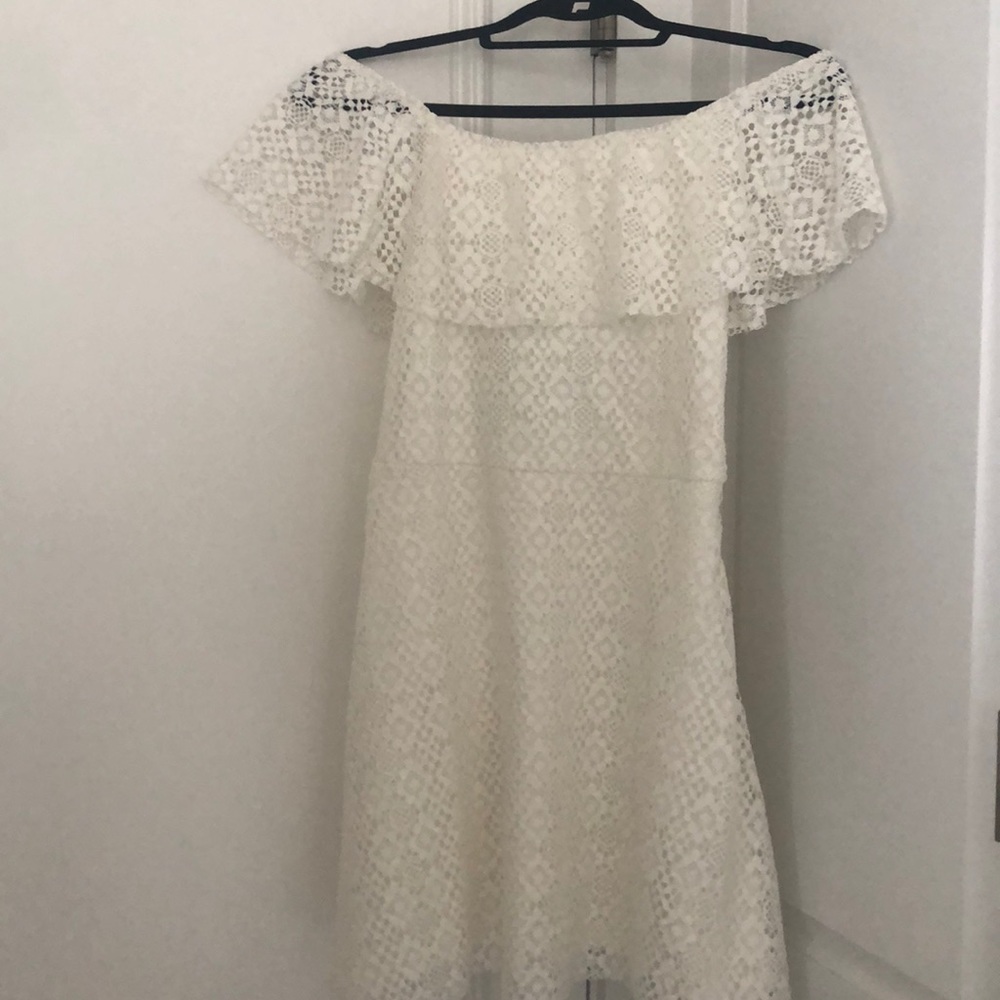 Zara girls white lace dress